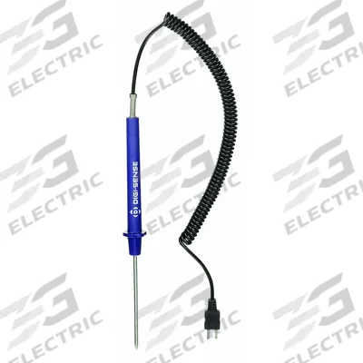 OAKTON Penetration Temperature Probe: -250°F to 400°F /-150°C to 204°C, 4 in Probe Lg - Thermocouples for Surface Applications
