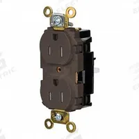HUBBELL Receptacle: Duplex, 5-15, Brown, 125V AC, 15 A, 2 Pole / 3 Wire (MPN HBL5262STTR)