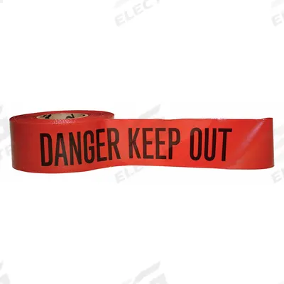 APPROVED VENDOR Barricade Tape: 3,000 ft Lg, 3 in Wd, Danger Keep Out Legend - Specific Danger Messaging Barrier Tape