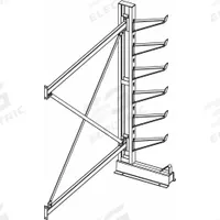 JARKE Cantilever Rack: Add-On, Medium-Duty, 75 in x 26 1/2 in x 84 in, Inclined Arm, 1 Usable Sides (MPN CR-5A). Key specifications — Arm Style: Inclined; Brand: JARKE.