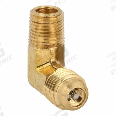 JB INDUSTRIES Access Valve: Access 1/4 in SAE, Line 1/8 in NPT Male, 3 1/4 in Lg - Single-Connection Access Elbows