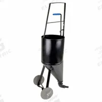 KRAFT TOOL Asphalt Pour Pot: Steel, 2 1/2 gal Capacity (MPN GG961-01). Key specifications — attr1014201: Steel; attr1014200: Adjustable Nozzle; attr1014199: Wheels Included; attr1004973: Asphalt Pour Pot with Wheel Kit; attr1004972: KRAFT TOOL.