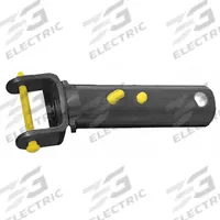 JED POOL TOOLS Vacuum Handle: Black/Yellow, Enameled Aluminum, 4 1/2 in Lg, 1 in Wd (MPN 80-224-S). Key specifications — Includes: Swivel Handle; Material: Enameled Aluminum; Product Type: Vacuum Handle; Brand: JED POOL TOOLS.