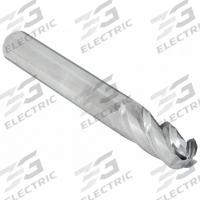 CLEVELAND Ball End Mill: Carbide, 4 Flute, 1/4" Mill Dia, 1/2" LOC, 2" OAL (MPN C63535) - Carbide Ball End Mills for Aluminum