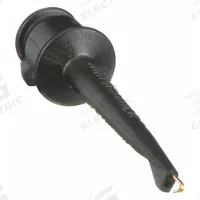 Mini Hook Clip: 2 3/8 in Lg, Beryllium Copper, Glass Filled Nylon, 5 A Max Current, Black, Hook Clip (MPN 3925-0-G/10P). Key specifications — Contact Material: Beryllium Copper; Brand: POMONA; Color: Black.