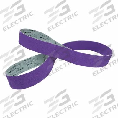 3M CUBITRON 3 Sanding Belt: 3 in W x 138 in L, Ceramic, 60 Grit, YF Wt Polyester Backing - Cool-Cutting Sanding Belts for All Metals