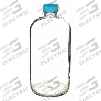 APPROVED VENDOR Sampling Bottle: 1 L, Colorless, 33-400 mm, Polypropylene - Clear Narrow Mouth Round Glass Lab Bottles
