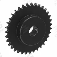 TSUBAKI Single Strand Sprocket: 40, For 1/2 in Chain Pitch, 1 in Bore Dia, 35 Teeth, Steel (MPN 40B35F-1). Key specifications — Brand: TSUBAKI.