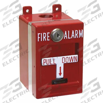 EDWARDS SIGNALING Pull Station: 120V AC Volt, 10 A @ 120V AC Current, Wall Mount - Pull Stations for Fire Alarm Systems