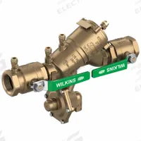 WILKINS Backflow Preventer: 975XL3, Std Configuration, Bronze, 2 in Pipe Size, MNPT, 33°F – 180°F (MPN 2-975XL3). Key specifications — Shut-Off Valve Type: Ball Valve; Connection Type: MNPT.