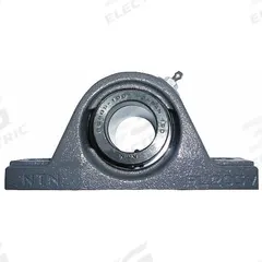 NTN Pillow Block Bearing: 1 1/4 in Bore, Cast Iron, Eccentric Collar, 1 9/16 in Shaft Ht, 4,900 RPM (MPN UELPL-1.1/4SM). Key specifications — Brand: NTN; Maximum Speed: 4,900 RPM; Mounting Bolt Size: 1/2 in; System of Measurement: Inch.