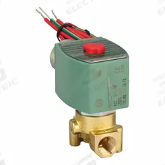 REDHAT Solenoid Valve: 2-Way, Normally Closed, 1/4 in Pipe Size, 110V AC/120V AC, High Flow (MPN 8262H021). Key specifications — Pipe Size: 1/4 in; Voltage: 120V AC; Brand: REDHAT; Coil Enclosure: Watertight.