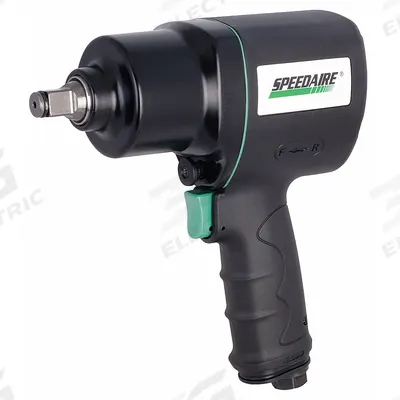 SPEEDAIRE Air Impact Wrench: Full-Size, 1/2 in Drive, Pistol-Grip, Square, Std - Pistol-Grip Air-Powered Impact Wrenches with Standard Anvils