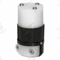 LEVITON Straight Blade Connector: 5-15R, 125V AC, 15 A, 2 Pole, 3 Wire, Black/White (MPN 5269-PLC)