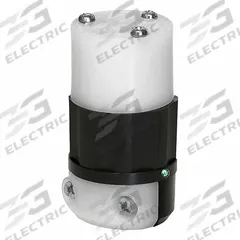 LEVITON Straight Blade Connector: 5-15R, 125V AC, 15 A, 2 Pole, 3 Wire, Black/White (MPN 5269-PLC)