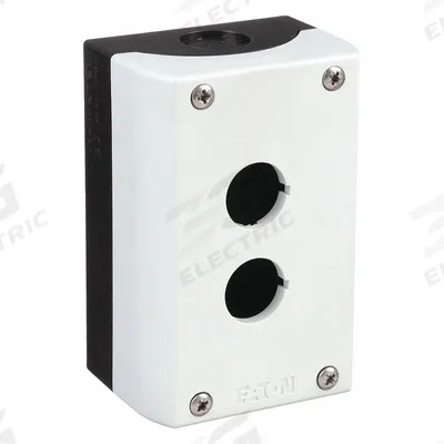 EATON Push Button Enclosure: 22mm, 2 Holes, Non-Metallic - Enclosures for 22mm Operators