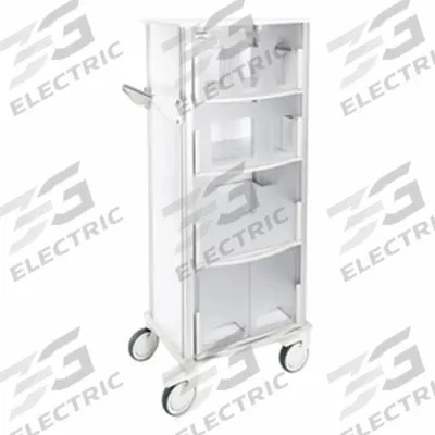MARKETLAB Medical Procedure Cart: Polycarbonate, (2) Swivel/(2) Swivel with Brake - Medical Procedure Carts