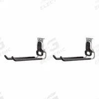 FASTTRACK Compact Hook: Steel, 12.8 in x 4.4 in x 8 in, 50 lb Load Capacity, Black (MPN 2140838). Key specifications — Brand: FASTTRACK; Includes: (2) Hooks; Material: Steel; Product Type: Compact Hook.
