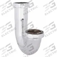 APPROVED VENDOR Bend: Brass, Chrome-Plated, Silver, 1 1/2 in Nominal Pipe Size, 5 1/2 in Overall Lg (MPN 1PNK5). Key specifications — Finish: Chrome-Plated; Includes: Slip Nut and Washer; Includes Cleanout: No; Brand: APPROVED VENDOR.