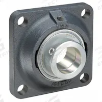 INA 4 Bolt Flange Bearing: Radial Ball, 75 mm Bore, Cast Iron, Eccentric Collar, 197 mm Lg, Square (MPN RCJ75-XL). Key specifications — Bore Type: Cylindrical; Brand: INA; Lubricant Material: Lithium Complex Grease; Mounting Bolt Size: M20; Split Housing: Not Split; System of Measurement: Metric.