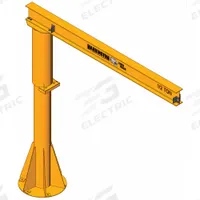 TIGER TRACK Jib Crane: Foundationless, 1,000 lb Load Capacity, 12 ft Overall Beam Lg (MPN 350F-1000-12-12). Key specifications — Beam Type: Open Beam; Base Mount Type: Foundationless; Body Material: Steel; Brand: TIGER TRACK; Power Source: Manual; Mount Type: Foundationless; Lifting Capacity: Up to 2,000 lbs.