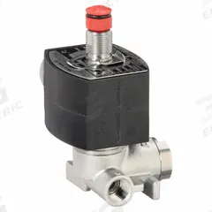 REDHAT Solenoid Valve: 3-Way, Normally Closed, 1/4 in Pipe Size, 24V DC, Explosion Proof/Watertight (MPN EF8317H308 24/DC). Key specifications — Brand: REDHAT; Coil Enclosure: Watertight; Pipe Size: 1/4 in; Voltage: 24V DC.