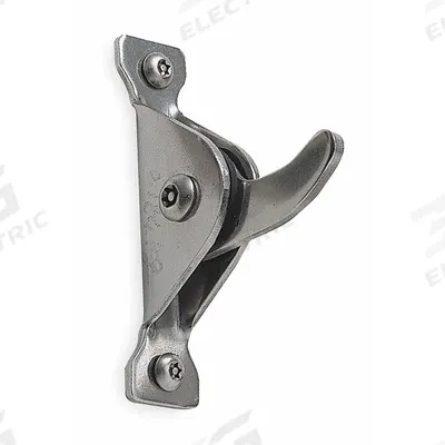 APPROVED VENDOR Bathroom Hook: 4 3/8 in x 1 in x 3 in, Stainless Steel, Satin - Bathroom Hooks