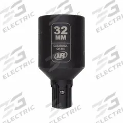 INGERSOLL RAND Impact Socket: Metric, 32 mm Socket Size, 6-Point, Deep, 2 61/64 in Overall Lg (MPN DXS2SM32L). Key specifications — attr1215501: INGERSOLL RAND; attr1215515: Manganese Phosphate; attr1215518: 32 mm.