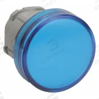 SCHNEIDER ELECTRIC Pilot Light Head: 22 mm Panel Mounting Hole Dia, Blue, Smooth, LED, XB4 Series (MPN ZB4BV063). Key specifications — Brand: SCHNEIDER; Compatible Lamp Module Type: Universal LED Module; Compatible with Series: XB4.