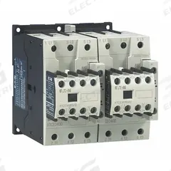 EATON IEC Magnetic Contactor: Reversing, 3 Poles, 3NO Contacts, 50 A, 120V AC Coil (MPN XTCR050D11A). Key specifications — Brand: EATON; Integrated Surge Suppression: Yes.