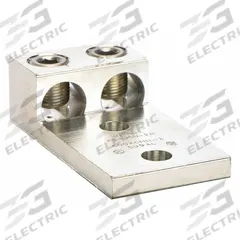 BURNDY Mechanical Connector: For Wire Size 2 AWG – 600 kcmil, 2 Wire Terminations (MPN K2A36U2N). Key specifications — Brand: BURNDY; Lug Material: Tin-Plated Aluminum.