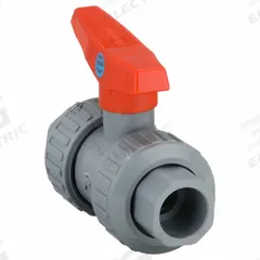 CHEMTROL Manual Two-Way Ball Valve: 3/4 in, CPVC, Straight, True Union Socket/True Union NPT, Lever (MPN U51TB-V 3/4). Key specifications — Brand: CHEMTROL; Handle: Lever.