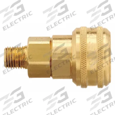 PARKER Quick Connect Hose Coupling: 1/2 in Body Size, 3/8 in Hose Fitting Size - Industrial Interchange Brass Quick-Connect Air Coupling Bodies