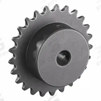 TSUBAKI Single Strand Sprocket: 35, For 3/8 in Chain Pitch, 1/2 in Bore Dia, 25 Teeth, Steel (MPN 35B25F-1/2). Key specifications — Brand: TSUBAKI.
