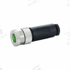 MURRELEKTRONIK Circular Connector: A Coded, 4 Socket, M8 with Straight Connection, IP67, PBT (MPN 7000-08631-0000000). Key specifications — Brand: MURRELEKTRONIK; IP Rating: IP67; Housing Material: PBT; Connector Body Type: Socket; Coding: A; Voltage Rating: 60V DC; Wiring Type: Screw Terminals.