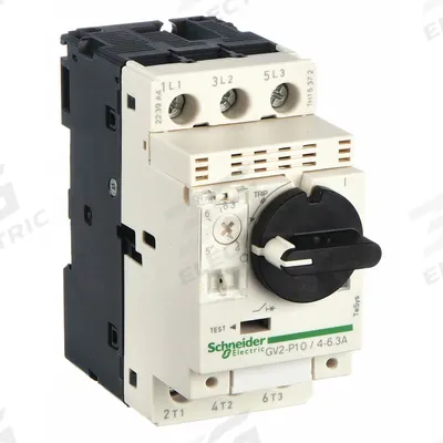 SCHNEIDER Manual Motor Starter: Non-Reversing, 3 Poles, 6.3 A, Thermal Protection - Non-Reversing Starters with Thermal Overloads