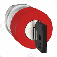 SCHNEIDER Emergency Stop Push Button: Red, 22 mm Mounting Size, Metallic, Maintained (MPN ZB4BS934). Key specifications — Brand: SCHNEIDER; Action: Maintained; Series: XB4; Push Button Material Type: Metallic.