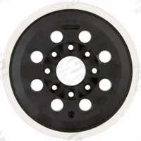 BOSCH Disc Backup Pad: 5 in Wd, Round, Hook and Loop, Soft, For GEX12V-5/GEX18V-5/ROS10/ROS20VS (MPN RS034). Key specifications — attr667743: Disc Backup Pad; attr667724: Round; attr667738: 8; attr667733: Rubber; attr667729: ROS20VS; attr667721: RS034; attr667725: BOSCH.