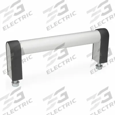 JW WINCO Pull Handle: Threaded Holes, Front-Mount, 11.81 in Mounting Hole Center to Center - Load-Rated Straight-Leg Tubular Pull Handles