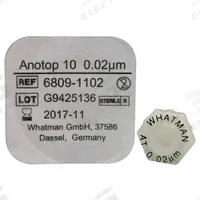 CYTIVA WHATMAN Syringe Filter: Sterile, 0.02 um Pore Size, 10 mL Max Capacity - mL, Male, Female (MPN 6809-1102). Key specifications — Housing Material: Polypropylene; Inlet Connection Gender: Female; Inlet Connection Type: Female Luer Lock; Outlet Connection Gender: Male; Brand: CYTIVA WHATMAN; Compatible Product Type: Female Luer Lock; Filter Material: Anopore Membrane; Outlet Connection Type: Male Luer Slip.