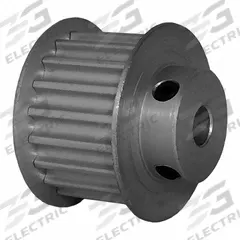 DAYTON Timing Pulley: Modified Curvilinear, Fixed, For GT Timing Belt Section, For 15 mm Belt Wd (MPN 19-5P15-6FA3). Key specifications — attr1328801: DAYTON; attr1328807: Clear Anodized; attr1328808: Powerhouse®.