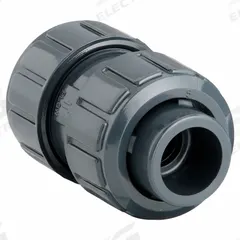 ASAHI Ball Check Valve: Ball, Inline Valve Body, PVC, 1/2 in Pipe Size, True Union Socket, Std, EPDM (MPN 1210005). Key specifications — Brand: ASAHI.