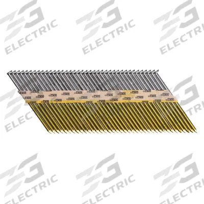 SENCO Framing Nails,3" L,Plain,PK2500: Framing Nails, Clipped, Smooth, 3 in Overall Lg - Collated Framing Nails