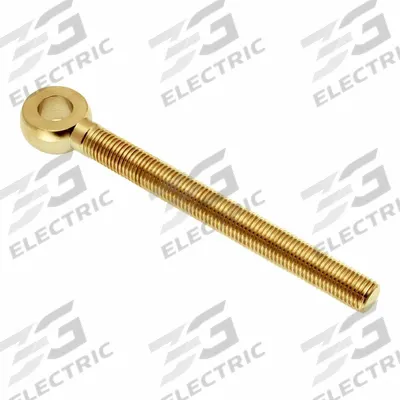 AMPG Fixed Rod End: Brass, Plain, 5 in Hole Center-to-End Lg, Right Hand - Brass Male Threaded Fixed Rod Ends