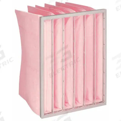 GRAINGER Pocket Air Filter: 24 in x 20 in x 15 in, MERV 13, Pink, Synthetic - MERV 13 Pocket Air Filters
