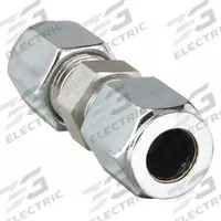 PARKER Compression Fitting Union: 1/2 in OD x 1/2 in OD Size, 3/4-16 x 3/4-16 Thread Size, Steel (MPN 8 HBU-S). Key specifications — Brand: PARKER; Series: Ferulok.