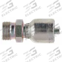 PARKER Hydraulic Crimp Fitting: Steel x Steel, Straight, -16 For Hose Dash Size, Male x Genderless (MPN 1D277-30-16). Key specifications — Fitting Gender: Male x Genderless; Fitting Connection Type: Metric x Crimp; Brand: PARKER; Thread Size: M42-2; For Hose Dash Size: -16.