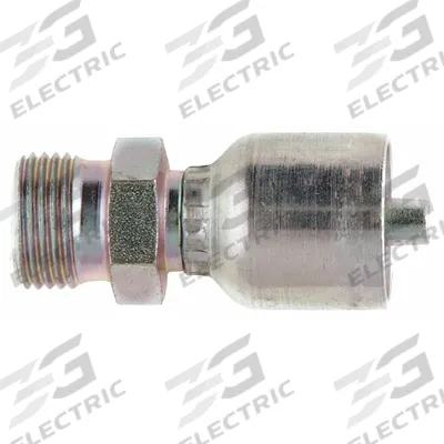 PARKER Hydraulic Crimp Fitting: Steel x Steel, Straight, -16 For Hose Dash Size - Parker Crimp Hydraulic Hose Fittings with Metric Connection