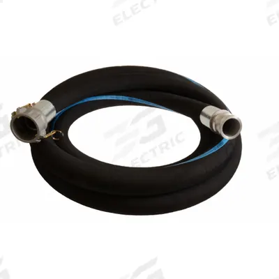 CONTINENTAL Suction and Discharge Hose: 1 1/4 in Hose Inside Dia., 150 psi, Black - EPDM Water Suction & Discharge Hose Assemblies with EPDM Cover with Spiral-Plied Synthetic Fabric & Wire Helix Reinforcement