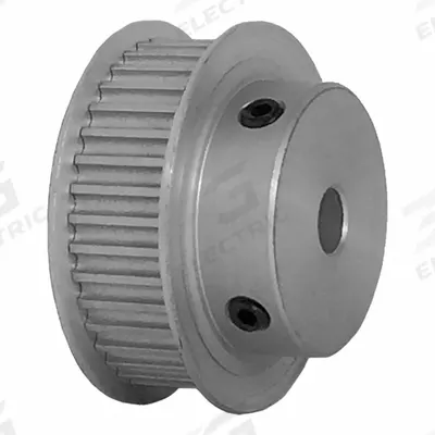Dayton Timing Pulley: Curvilinear, Fixed, For 9 mm Belt Wd, 38 Teeth, 3 mm Pitch - HTD Section Fixed-Bore Timing Pulleys with Hub